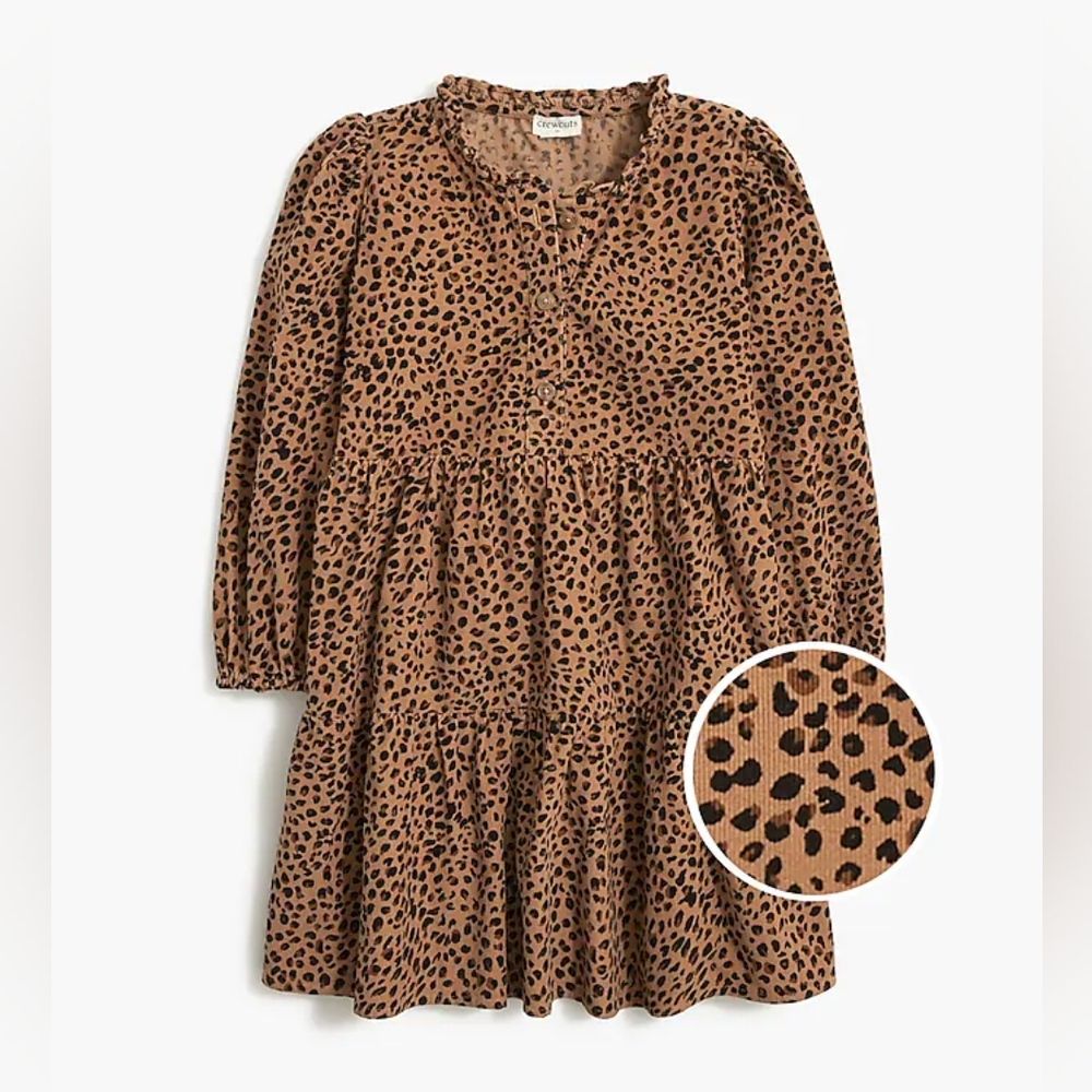 [Crewcuts] Leopard Tiered dress